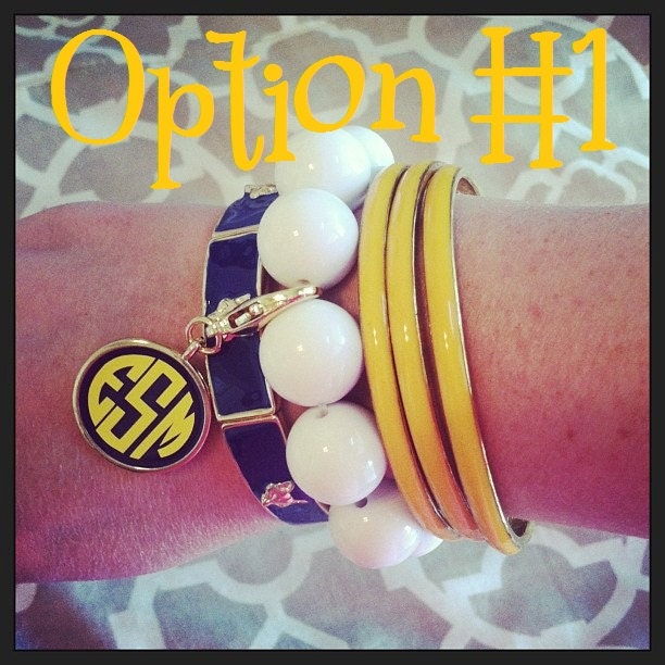 Personalized Monogram Bangle Set