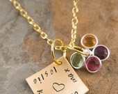 Mothers Necklace, Birthstone Necklace, Grandmother Necklace,  Mothers Jewelry