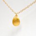 Gold Teardrop Necklace in 22k Brushed Gold Vermeil - Unique Modern Jewelry - Sister Mother Friend