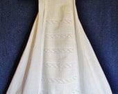 Vintage infant gown, baby dress, christening gown - c.1880, embroidered trim and pin tucks