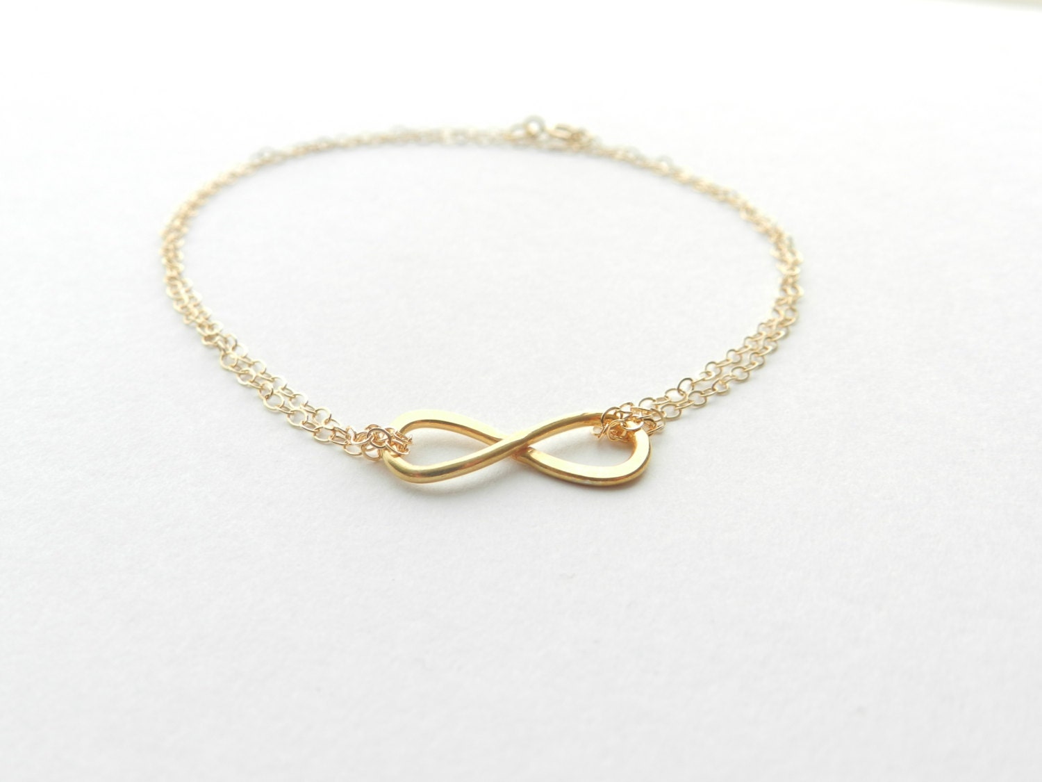 Gold filled infinity bracelet.