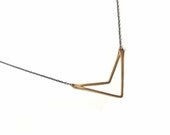 double chevron drop necklace