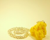 Popcorn Necklace. Nerd Noms. Foodie Nerd Movies Accessory. Carnival Necklace. Buttery Popcorn. Crochet Munchie. Yellow Acrylic Yarn. Kawaii.