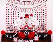 Red Sweet Lady Bug Birthday Party Package Personalized FULL Collection Set  - PRINTABLE DIY - PS815CB1x