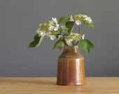 wood fired pottery vase / bottle special edition modern rustic wood fired pottery by vitrifiedstudio