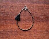 RESERVED for Rachelle:  Triangle Bracelet - Beaded Metallic and Black
