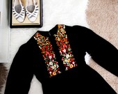 Vintage '60s Boho Chic Folk Dress - Hippie Embroidered Dress - 60s Mini Dress - Size Extra Small to Small