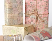 Historic Maps Wrapping Paper / 12 Sheets