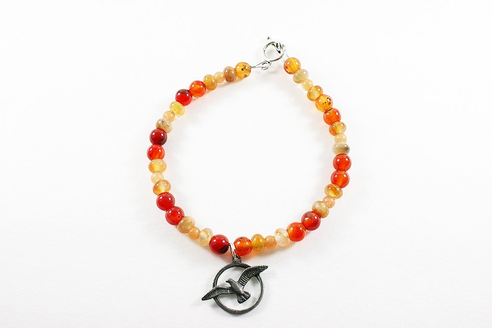 The Hunger Games Mockingjay Orange Firey Sunset Bracelet