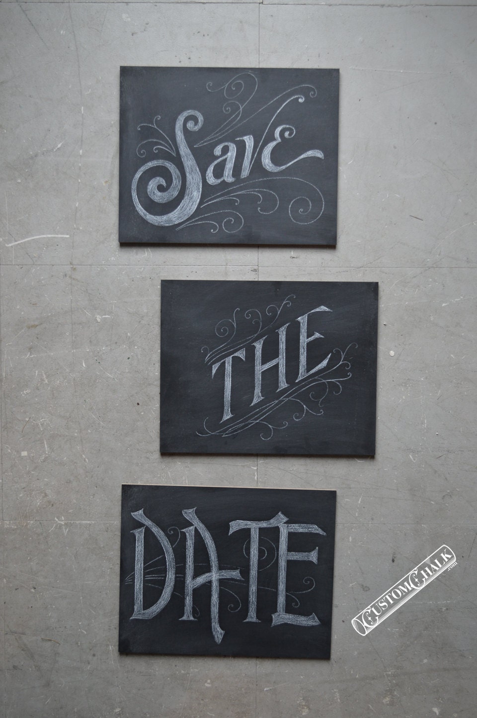 Save The Date - Engagement Photo Shoot Prop - Save Our Wedding Date Chalkboards