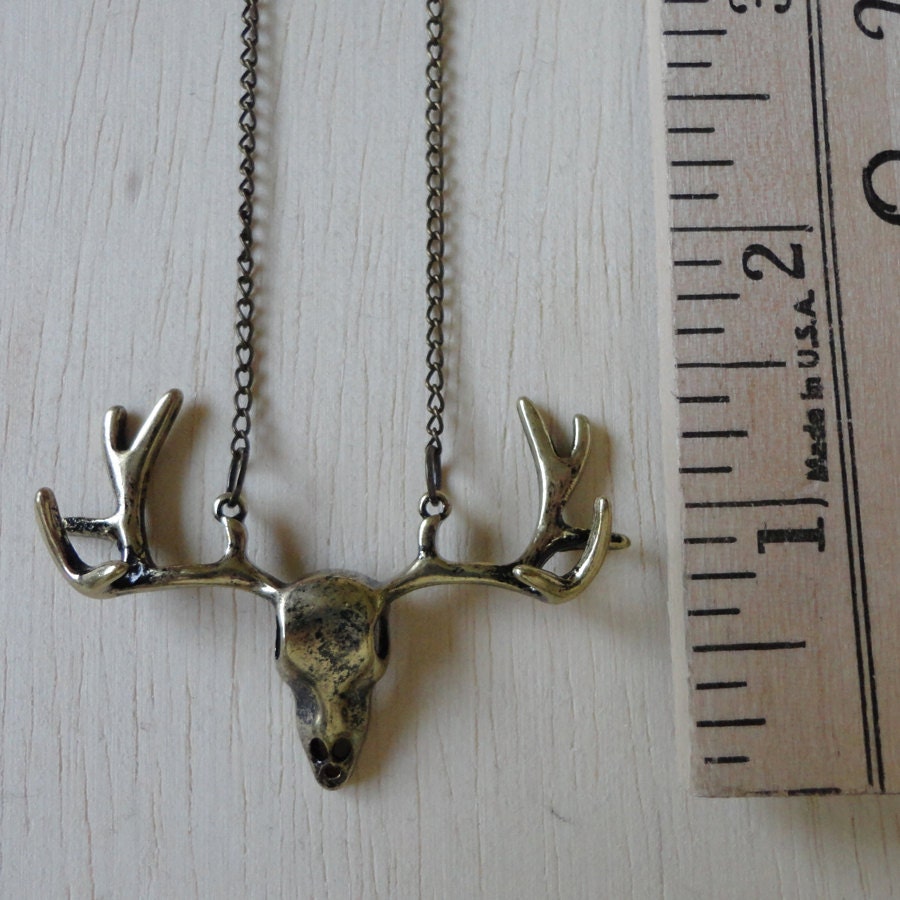 Deer Skull Head Necklace