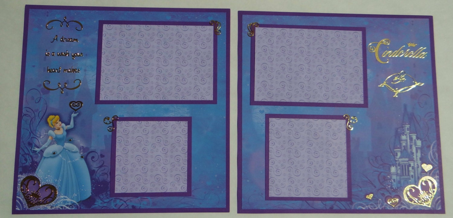 Disney Princess: Cinderella 12 x 12" Premade Double Scrapbook Pages