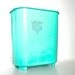 Mid Century Wastebasket - Aqua Blue with Atomic Design