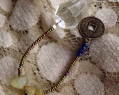 Quartz Pendulum w Phrenite and Kyanite