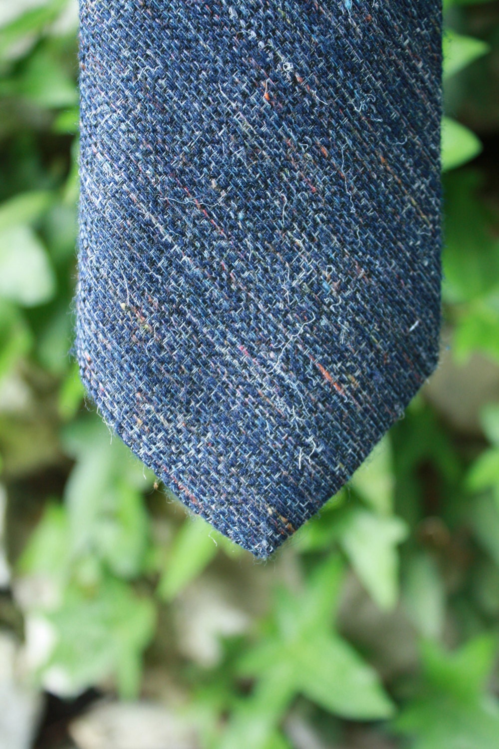 Blue Purple Knit Vintage Tie Oleg Cassini