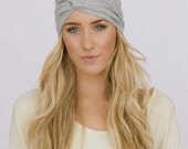 GREY Turband Headband Stretchy Twist Turband Headband Slip On Style Yoga Headband Women's Fashion Hair Accessories Hair Bands