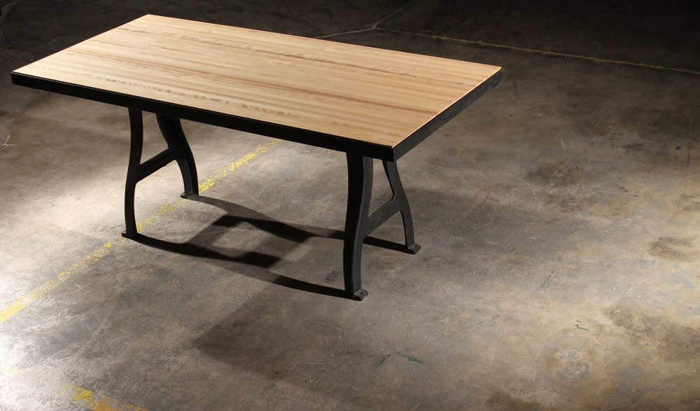 Vintage Industrial Salvaged Maple Dining Table