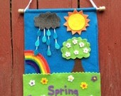 Handmade Felt Interactive Weather/Seasons Calendar