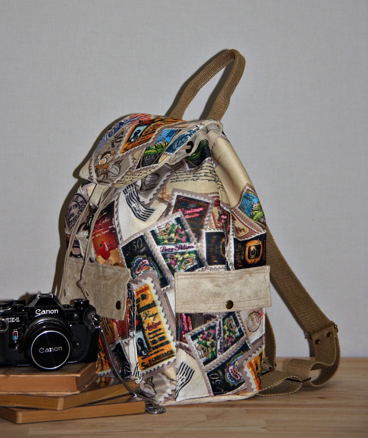 Stamps Prints Backpack/Large Backpack/Travel,School,Daily Backpack/Unisex Rucksack