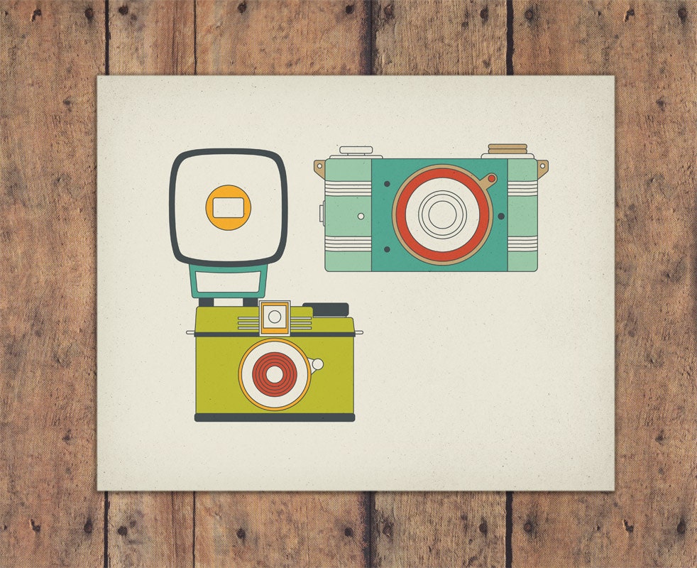 Retro Vintage Camera 8x10 Art Print