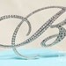A-Z Initial Wedding Cake Toppers in Elegant  Script Letter Style with the Fine Set-In Rhinestones