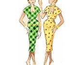 Plus Size (or any size) Vintage 1949 Wiggle Dress Sewing Pattern - PDF - Pattern No 63 Dale