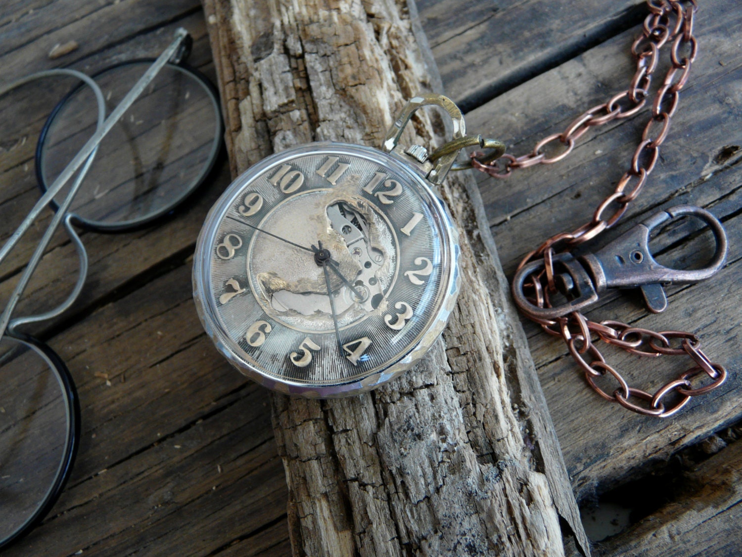 Custom steampunk pocket watch