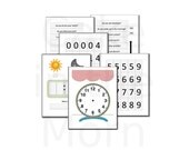 Clock File Folder Game - Teaching Time Lesson Plan - Homeschool Math - Telling Time Unit - Printable Games