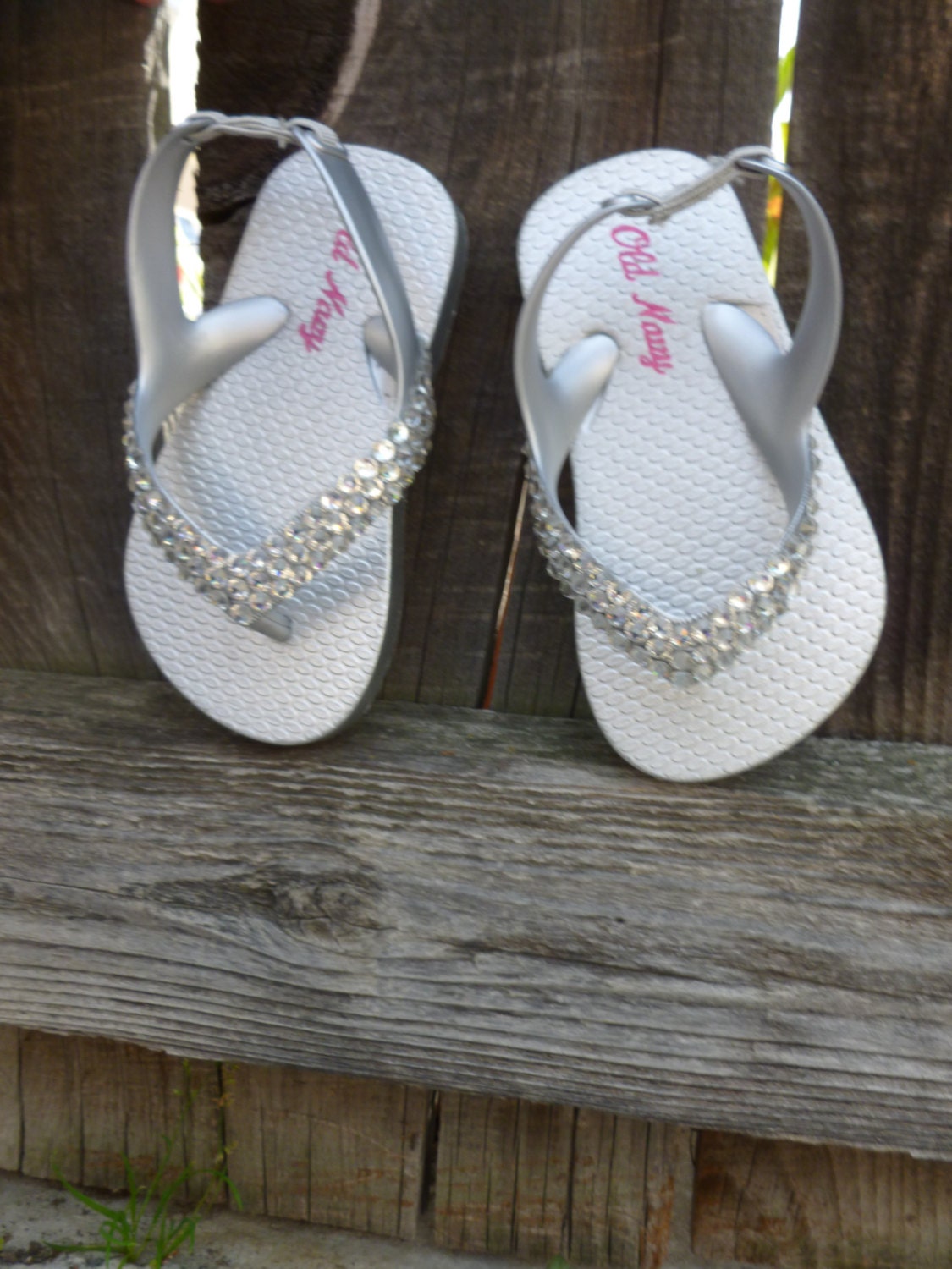 Silver Rhinestone Ribbon Toddler Sandals- all sizes in stock now