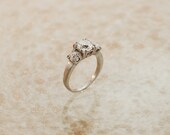 1930s Antique Diamond Ring - Platinum and Diamond Three Stone Ring