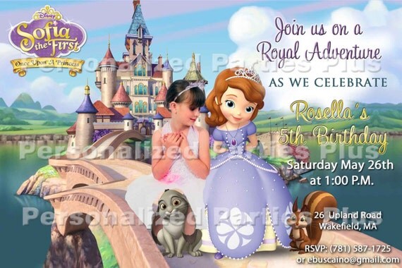 Princess Sofia the First Birthday Party Invitation by PartiesPlus