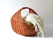 Vintage Wicker Gondola Basket decor decoration shabby chic