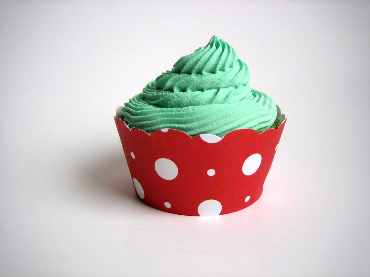 Polka Dot Cupcake Wrappers - 24 - Circus, Red and White, Lady Bug, Hello Kitty, Retro, Minnie Mouse, Bridal Shower, Birthday, Baby Shower