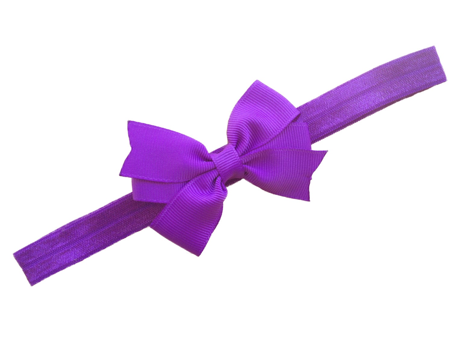 Purple headband with 3 inch bow - purple baby headband, purple newborn headband
