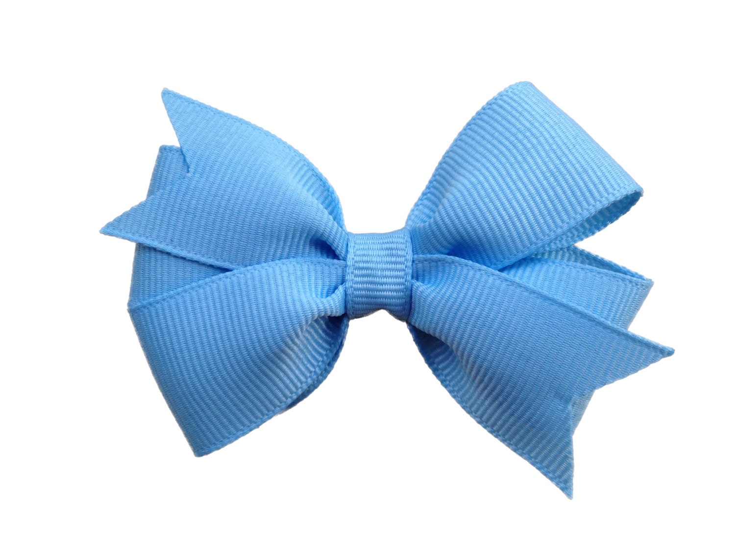 light blue satin hair bow