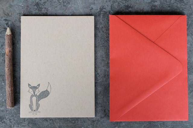 Fox Stationery Set
