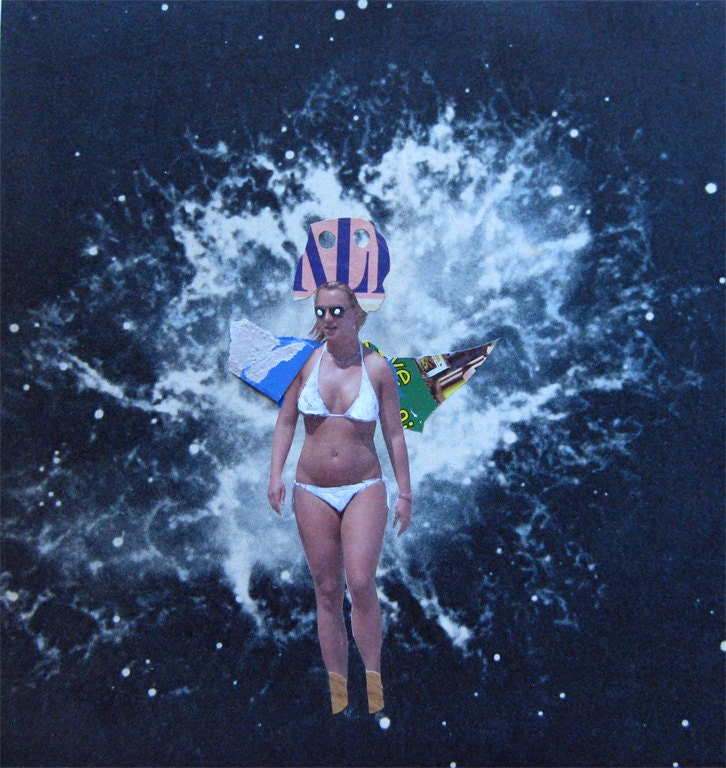 Time Traveler - Original Mixed Media Collage