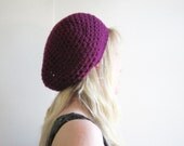 Crochet Slouchy Hat The Sweetheart Slouch Hat in Berry for Women Teens Tweens