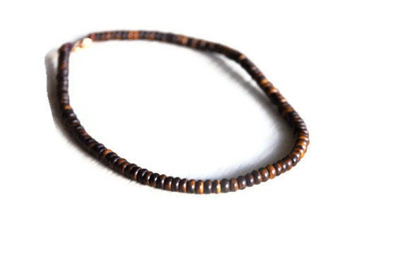 Mens Burnt Horn Necklace