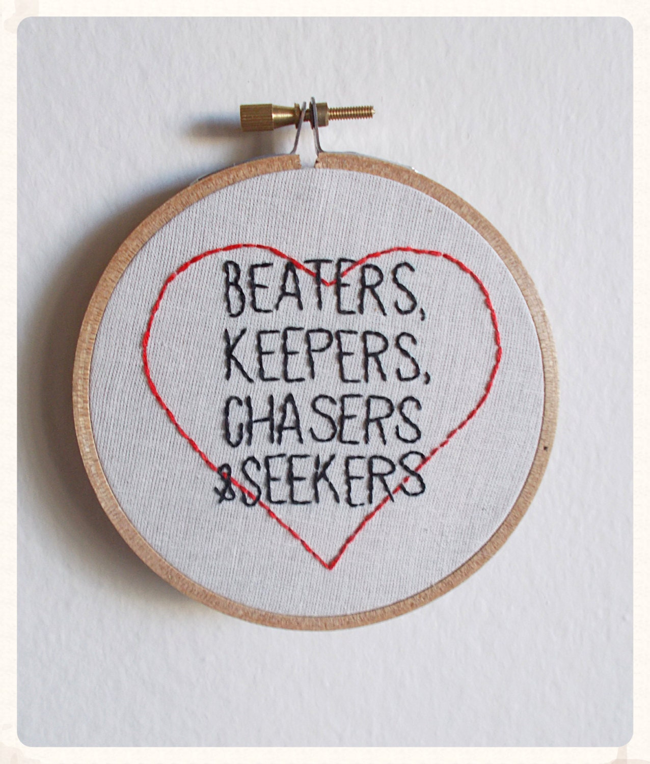 Harry Potter- Quidditch Love- Embroidery Hanging Hoop READY TO SHIP