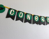 Graduation Congratulations Banner for Graduation Party with Custom Colors to Match School