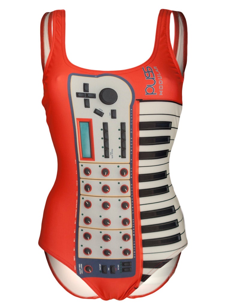 FREE SHIPPING WORLDWIDE Swimsuit Deep Cut One Piece " Puss Modular"