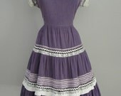 Vintage 1950s 50s Squaw Dress Patio Dress Full Circle Skirt Size Medium-Large Rockabilly Southwest