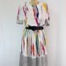 Plus Size Vintage 1980s Dress Spring Short Sleeves 80s Graphics