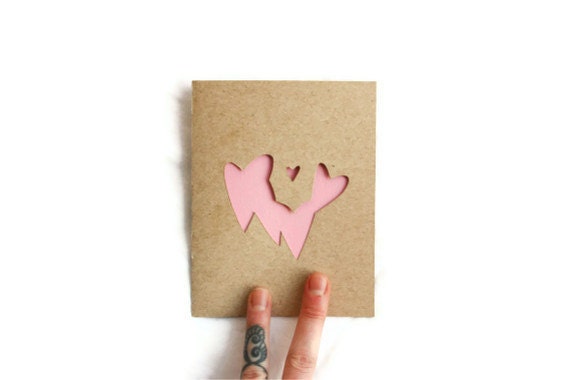 ABSTRACT HEART CLUSTER v2 Valentine's Day Card