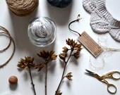 Bamboo Necklace of Leaves in Pale Grey