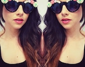 Ceramic Floral Embellished Sunglasses (EDC)