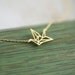 origami crane necklace