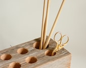 Handmade Salvaged Wood Desk Caddy