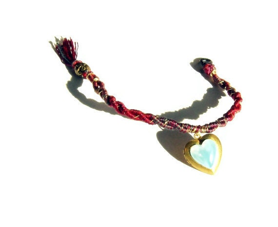 vintage locket  friendship bracelet adjustable bracelet locket